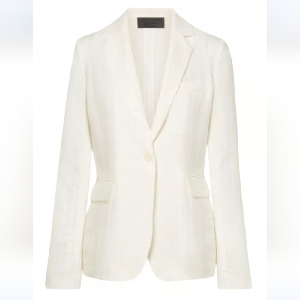 NWOT Nili Lotan linen blazer, size 2, ecru